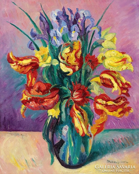 Henri manguin - bouquet of tulips - reprint