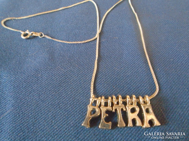 925 Silver necklace with variable row of letters
