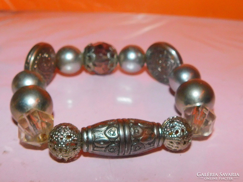 Ornate artistic beaded crystal ethnic vintage bracelet