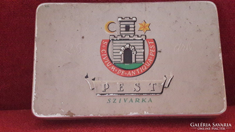 Régi fém cigarettás doboz, pléh doboz (M2174)