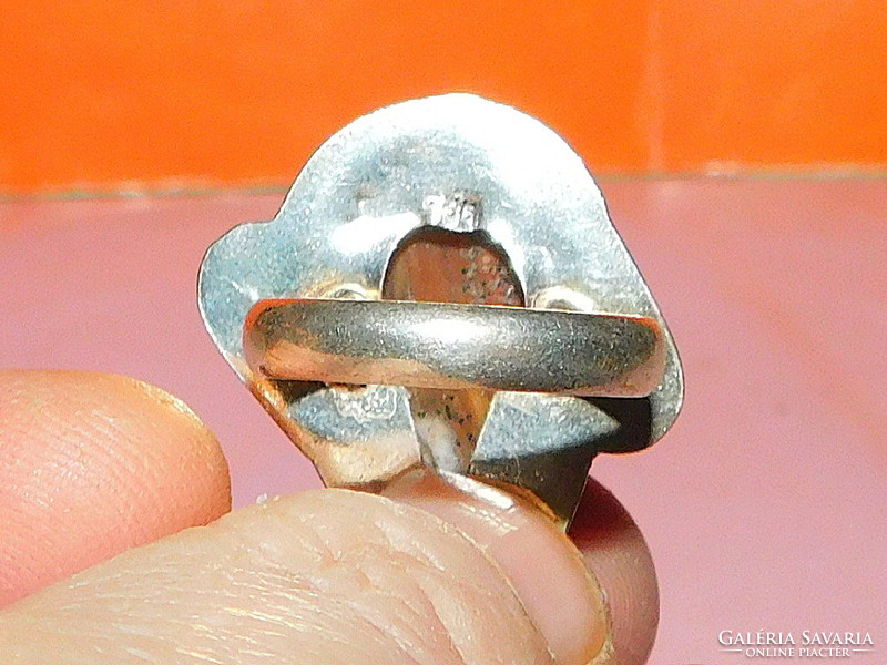 Mahogany obsidian mineral stone ring number 9