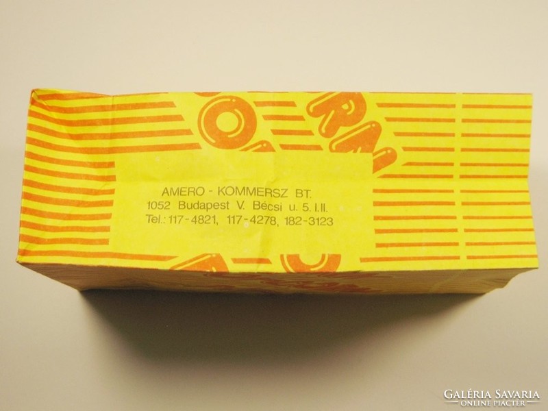 Retro POPCORN pattogatott kukorica papír zacskó - Amero Kommersz BT. - 1990-es évekből