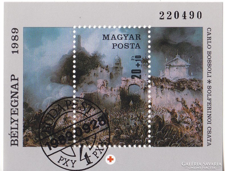 Magyarország félpostai bélyegblokk 1989