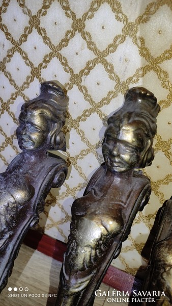 Antique empire empire bronze woman shaped table furniture legs four pieces in one