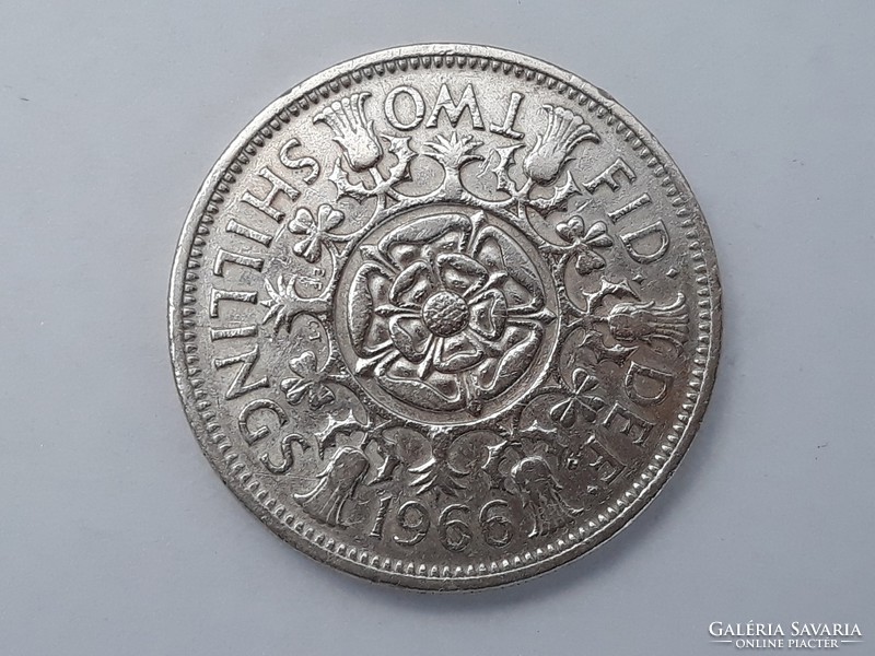 United Kingdom England 2 Shilling 1966 Coin - British English 2 Shilling 1966 Foreign Coin