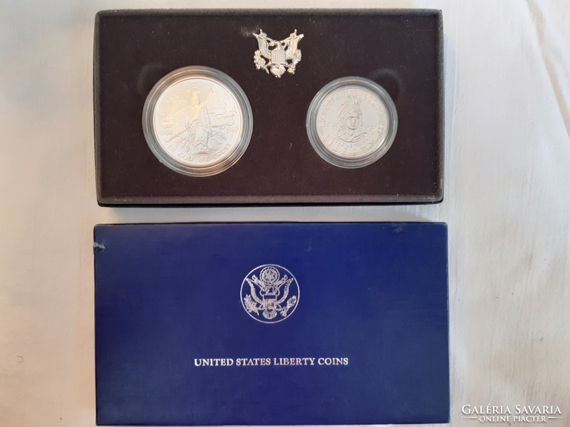 Ezüst dollar és fél dollar 1989, Bicentennial silver coin set