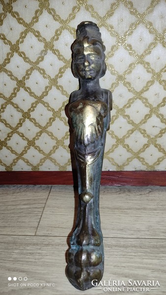 Antik empír bronz nő alakos asztal bútor láb