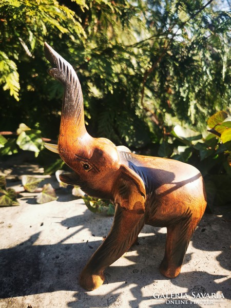 Carved wooden elephant