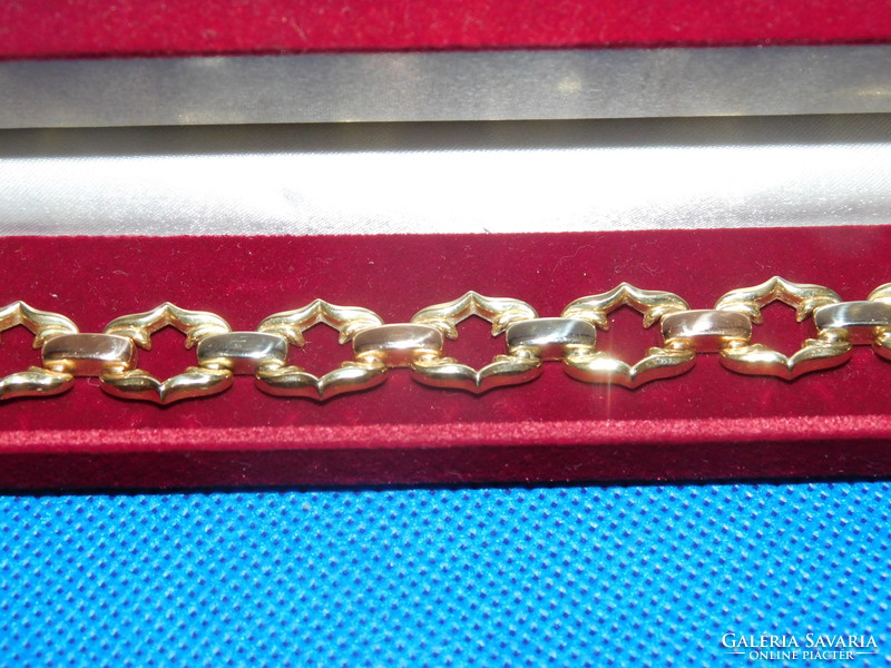 Gold three color 14k women's bracelet 15.5 Gr