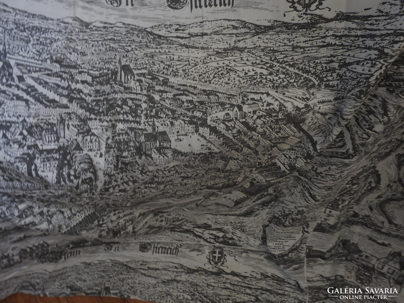 Blackout curtain depicting the huge city of Vienna - a rarity!