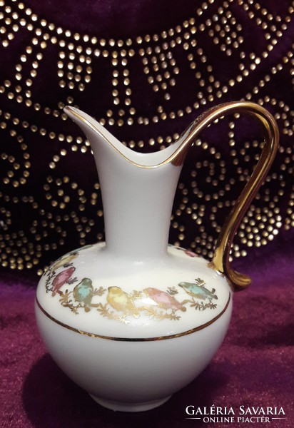 Madaras porcelán kis kanna, váza (L2183)