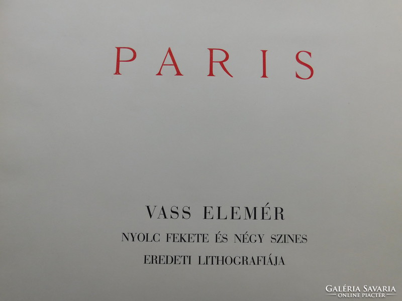 Vass Elemér (1887-1957) Párizs,litográfia mappa,1927.