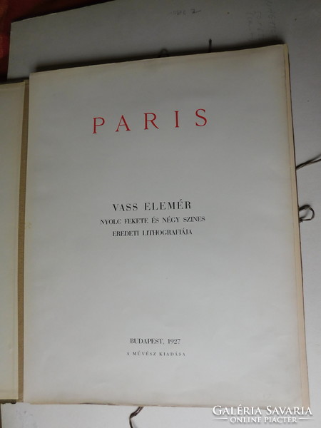 Vass battery (1887-1957) Paris, lithography folder, 1927.