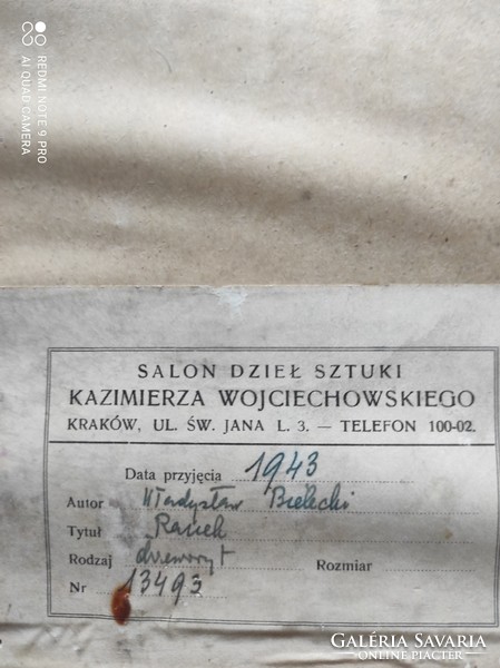 Krakow 1943 szinezett linóleum metszet