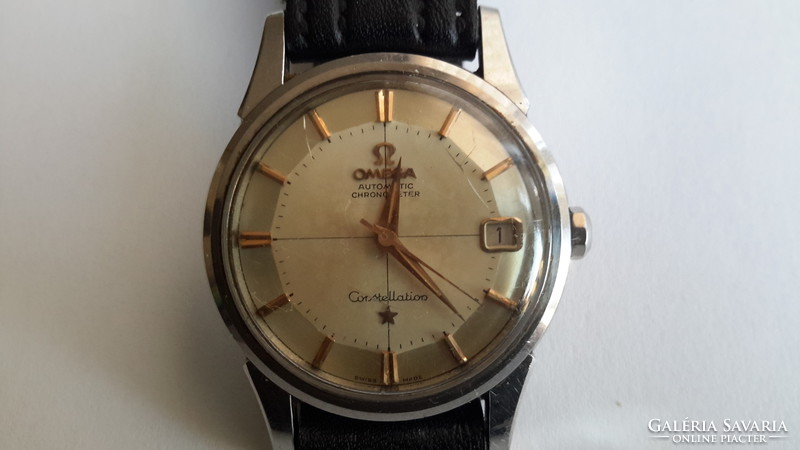 Omega constellation chronometer pie pan watch! Proportion steel