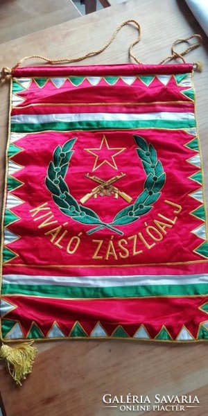 Excellent battalion silk embroidered flag