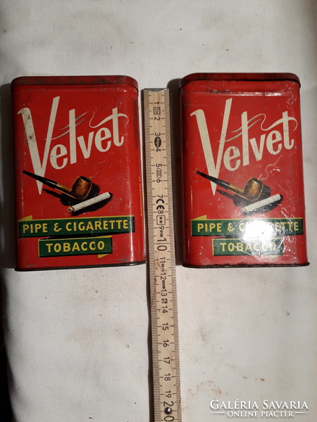 2 metal tobacco boxes
