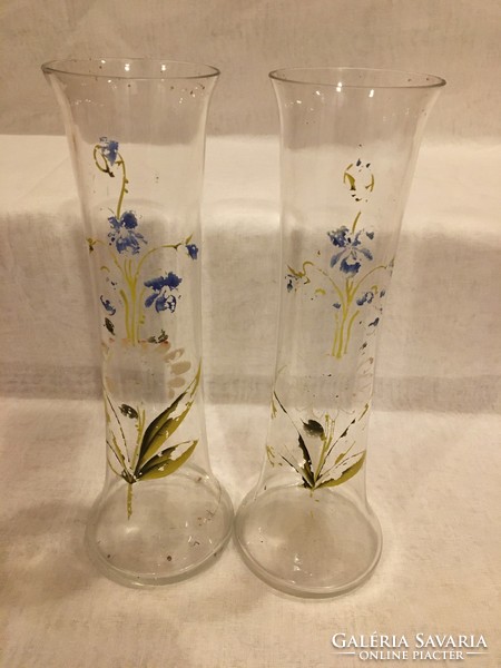 Kék virágos váza pár