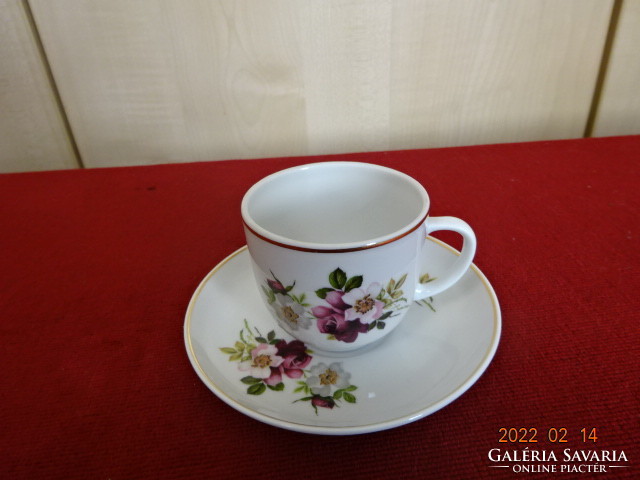 Hollóház porcelain coffee cup + placemat, six pieces for sale. He has! Jókai.