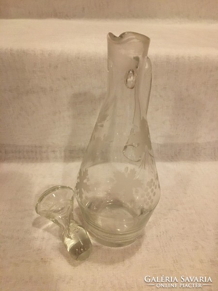Blown glass, vinegar bottle