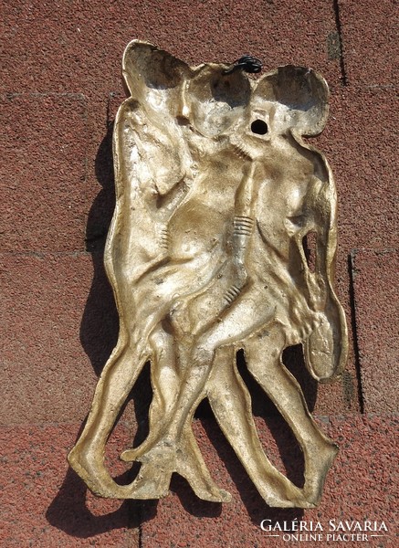 Bacchanalia copper wall sculpture