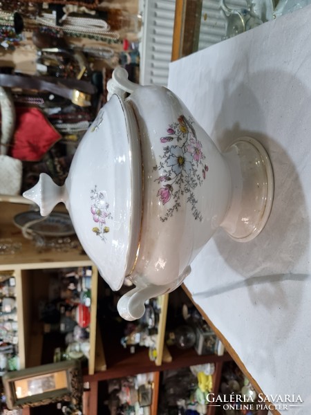 Bowl of old porcelain soup
