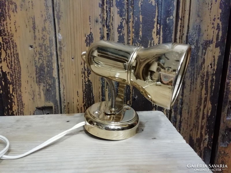 Wall reading lamp, gilded lamp from the 80's