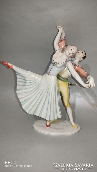 Rare hutschenreuther selb german porcelain dancing couple figurine designed by carl werner