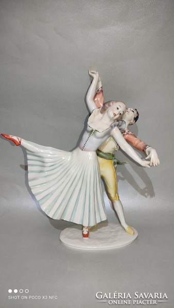 RITKA Hutschenreuther Selb német porcelán táncoló pár figura Carl Werner tervezte