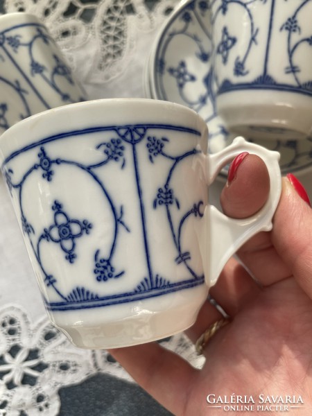 Jäger Eisenberg porcelán szalmavirág mintás csészék