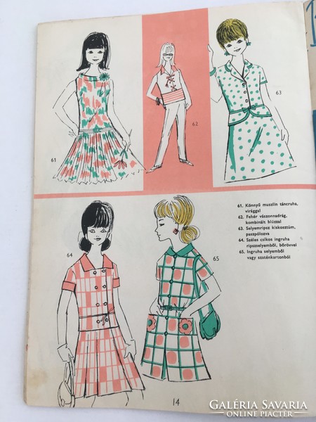 Gyermekdivat 1967., retro divatújság, divatlap szabásminta melléklettel