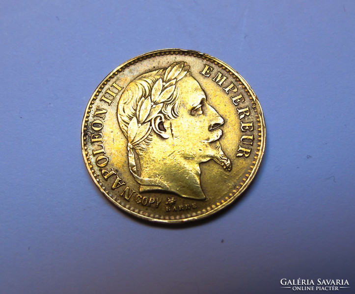 20 frank 1868 másolat.