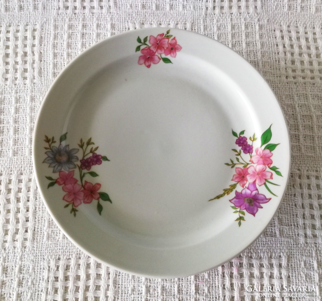 6 pcs zsolnay trumpet floral cookie plate