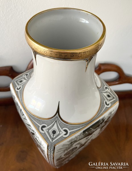 Hollóháza yurcsák porcelain vase / 37 cm