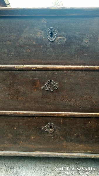 Kelengyés, (wedding) chest of drawers 1880 - old folk peasant antique restored