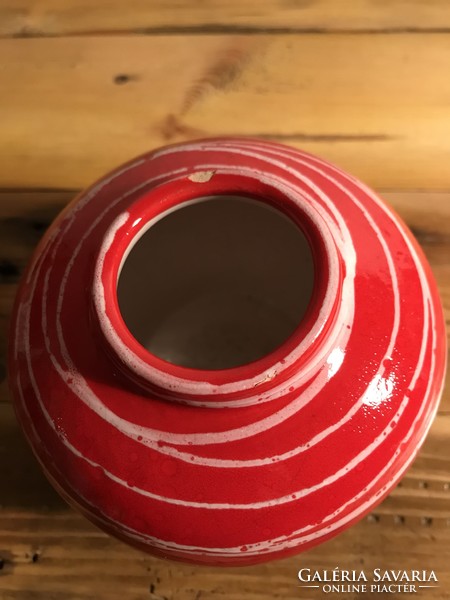 Kisméretü Piros-Fehér Váza P-3