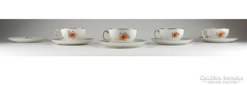 1H761 old floral marked bavaria porcelain coffee set for 4 people