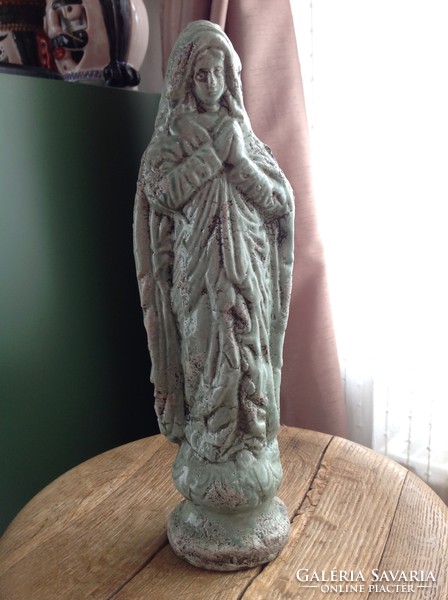 Különleges antikmázas Szűz Mária kerámia szobor