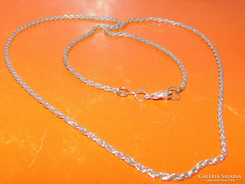 Braided like. Marked 925 stuffed silver necklace 60 cm