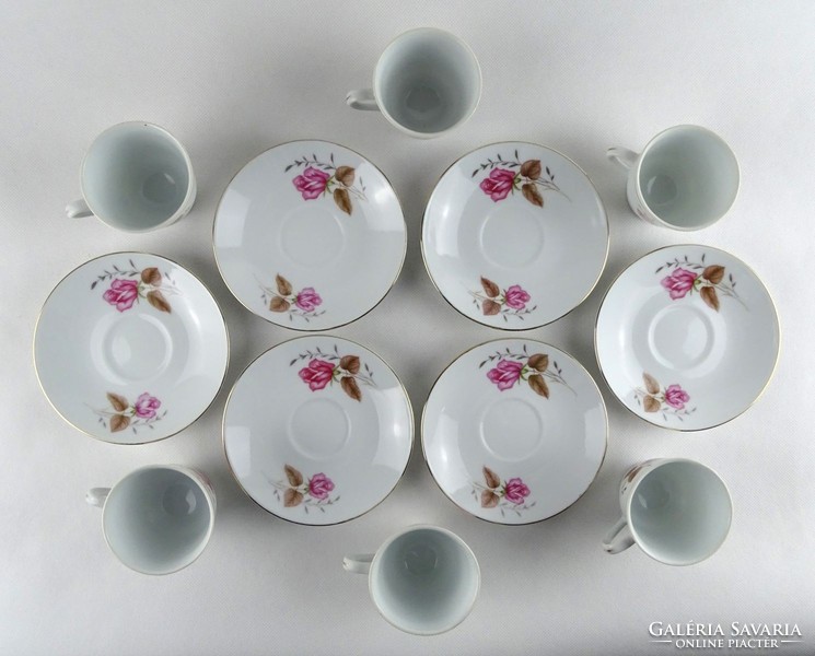 1H757 old chinese six person porcelain coffee cup set
