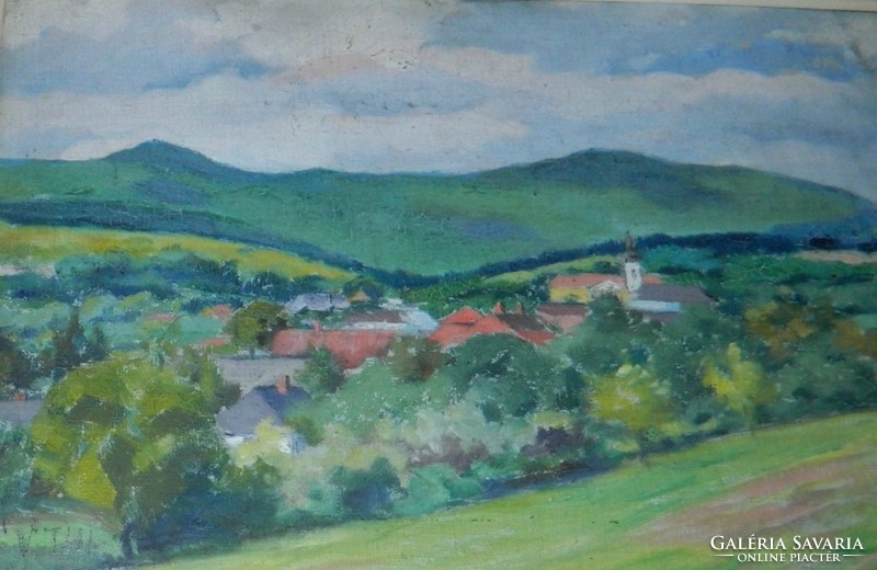 László V. Tóth 's oil / canvas painting> Kőszegdoroszló