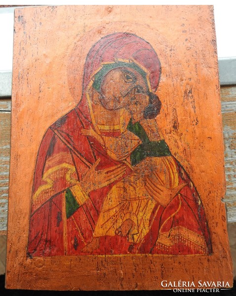 Painted icon - sacred image painting - old piece xx: no.