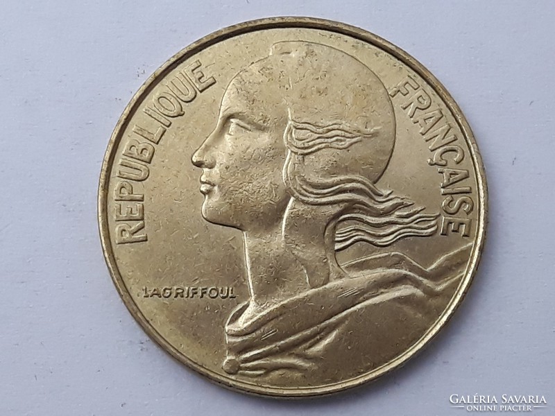 France 20 centimes 1975 coin - French 20 centimes foreign coin