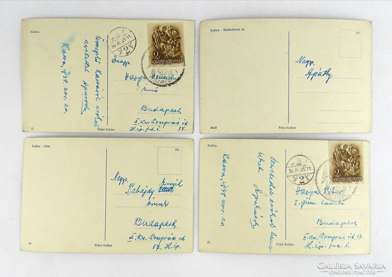 1H881 highland postcard cash register 1938 returned stamped 4 pieces