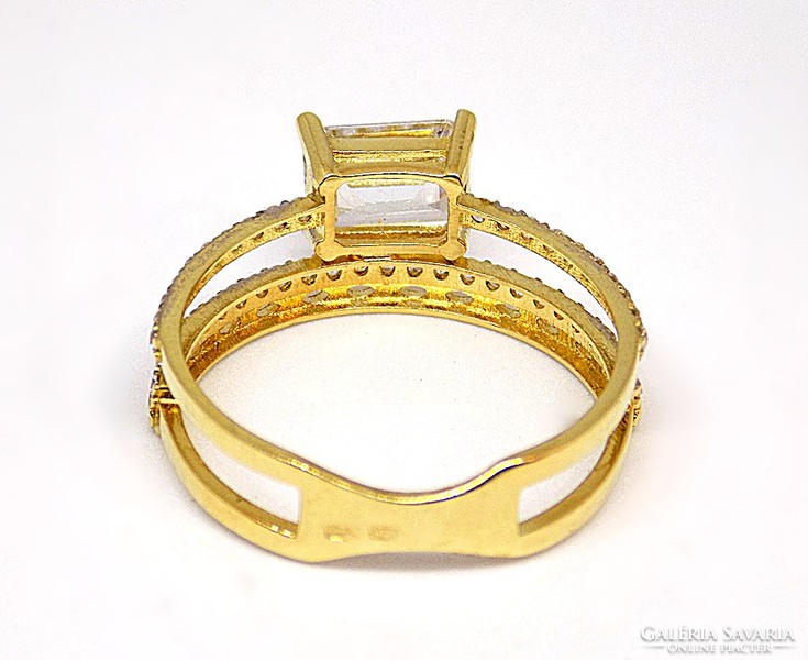 Gold ring with stones (zal-au106010)