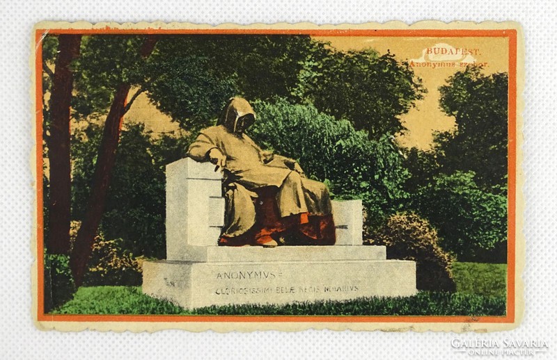 1H880 Budapesti Anonymus szobor képeslap 1924