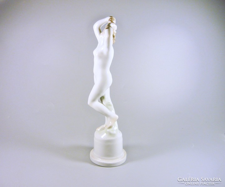 Herend signed female nude figure, painter: noble George, 25 cm., Flawless! (B084)