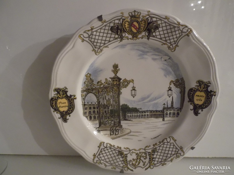 Plate - keller luneville - placestanislas nancy 1750 French 26 cm - porcelain - perfect