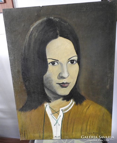 Female portrait - portrait of a woman - oil - painting on canvas