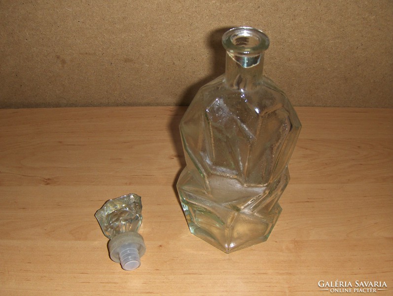 Ritka régi sziklakő hatású gyönyörű üveg röviditalos palack 7 dl (14/d)
